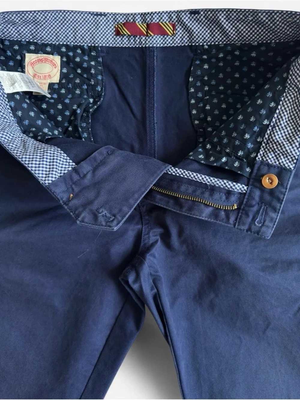 Brooks Brothers Navy Cotton Chino Pants 32x32